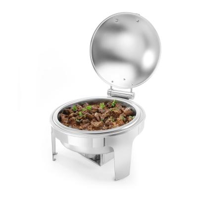 Chafing kulatý, saténový vzhled, HENDI, Profi Line, 6L, 465x420x(H)320mm | 470282